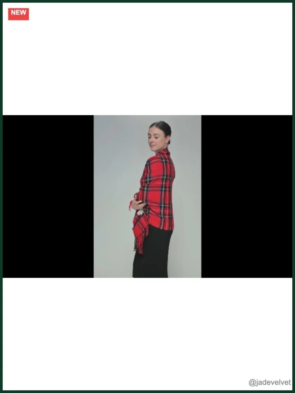 Oversized Cashmere Feel Scottish Tartan Plaid Shawl Wrap Scarf